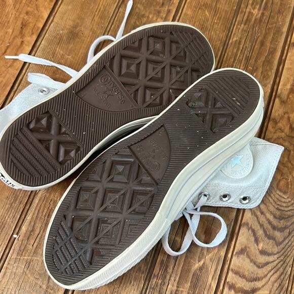 Women’s or kids Converse Classic Chuck Taylor silver lug sole High-Tops sneakers - Picture 3 of 6